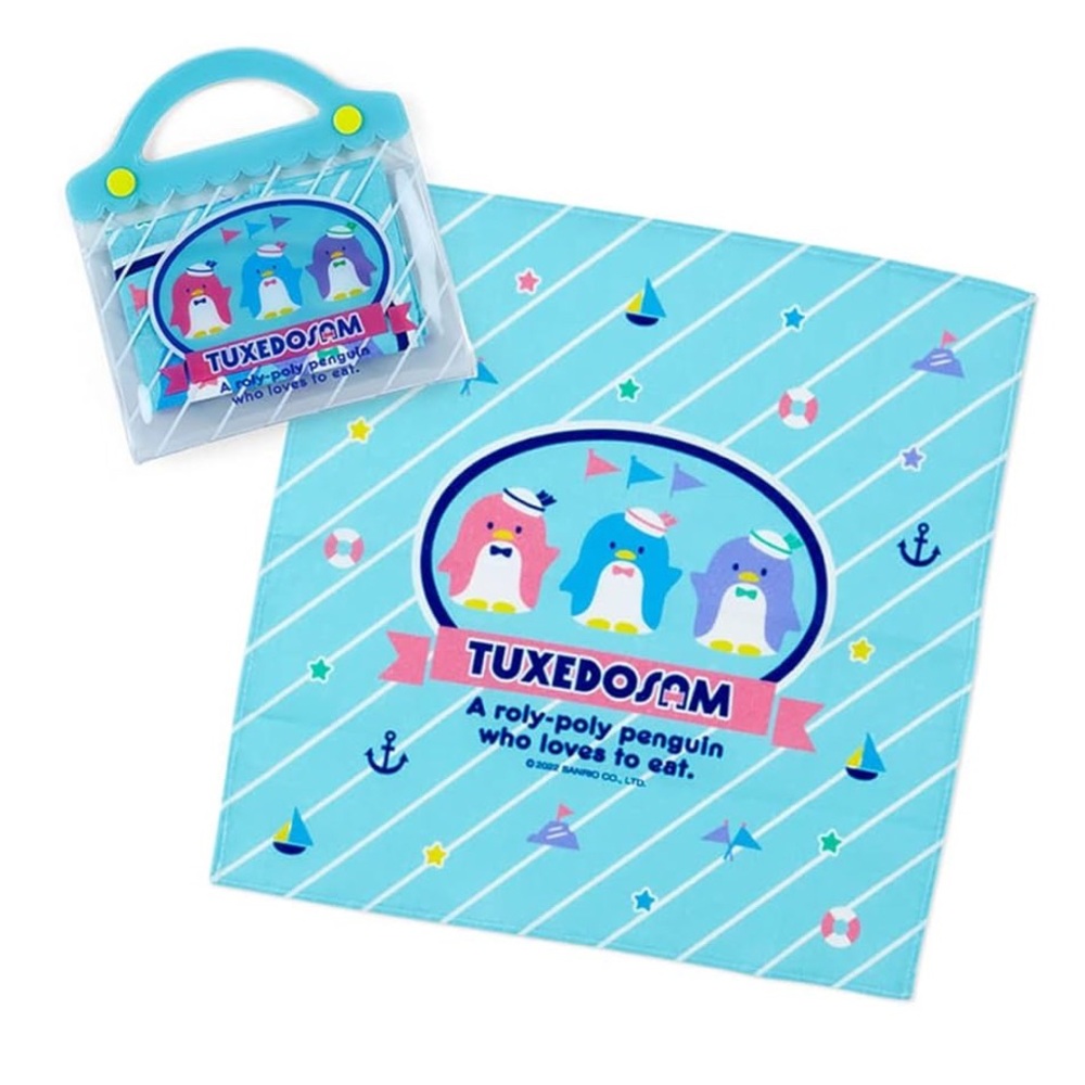 ✅Sanrio Tuxedo Sam Case & Handkerchief Set